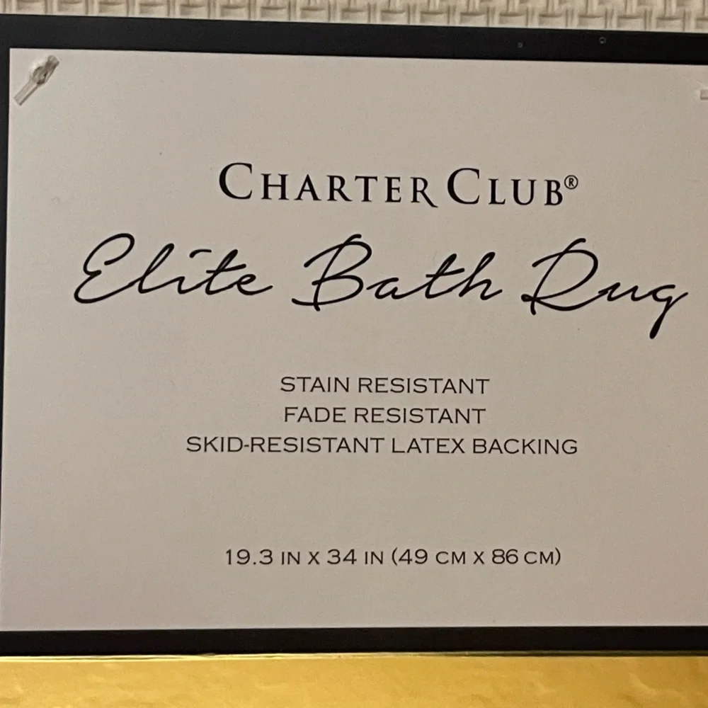 NWT - Charter Club Elite Striped Bath Rug